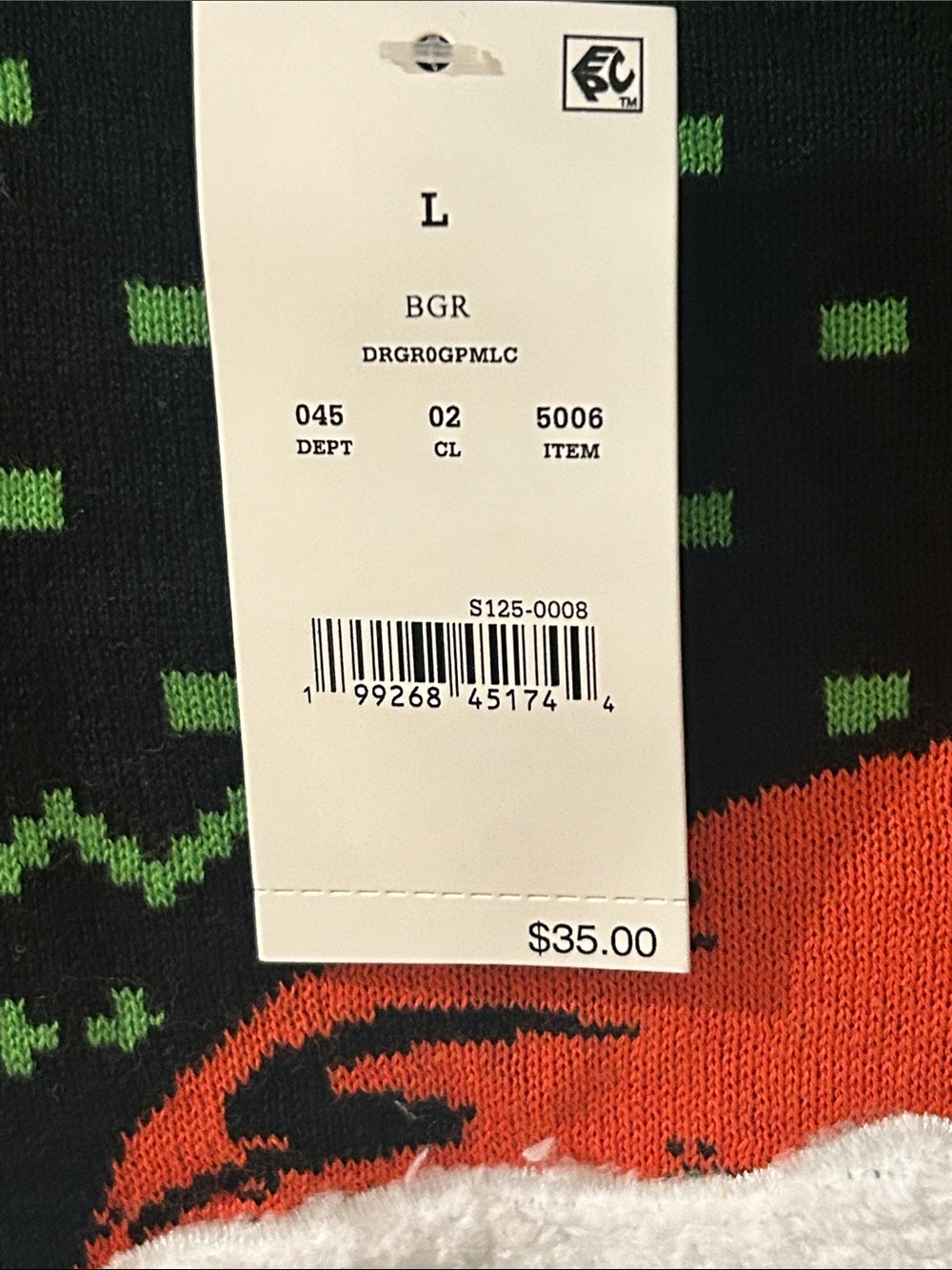 Dr. Seuss Grinch Holiday Crewneck Sweater - Green, Red, White - Picture 3 of 3